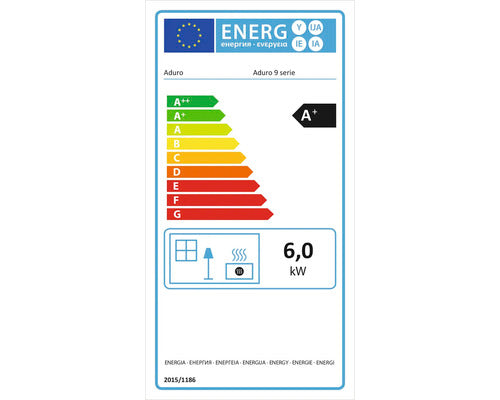 Poêle cheminée Aduro 9-3 en acier noir 6 kW