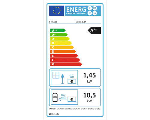 Poêle à pellets Strebel Varan 1.14 gris acier 11,9 kW